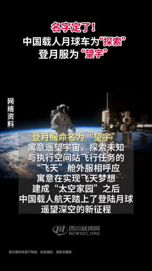 中国登月服和载人月球车名称确定
