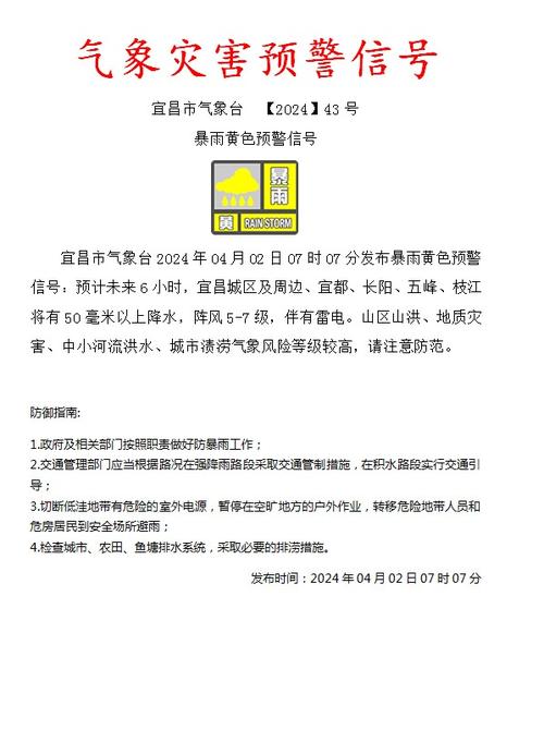 江苏省江阴市发布暴雨黄色预警