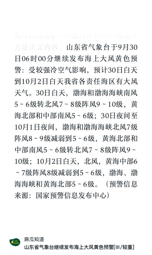 山东省城阳区发布大风黄色预警