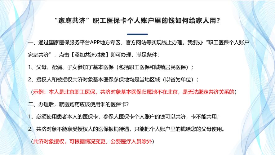 医保卡里的钱到底能不能给亲人买药?国家医保局答疑