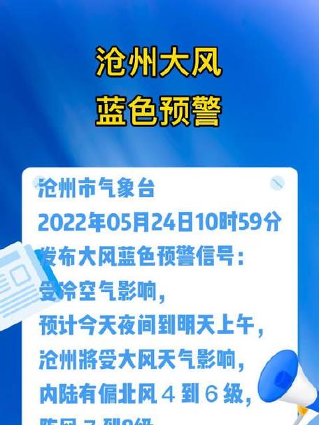 河北省南宫市发布大风蓝色预警
