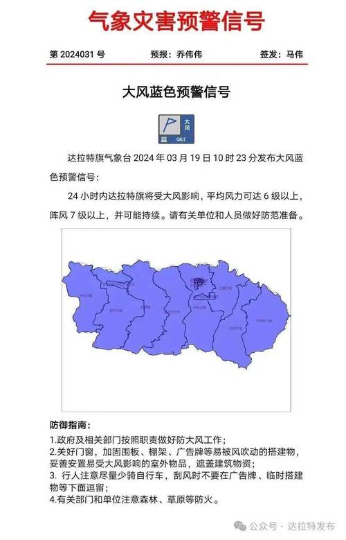 甘肃省崇信县发布大风蓝色预警_2