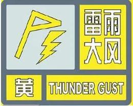 陕西省洛南县发布雷雨大风黄色预警_3