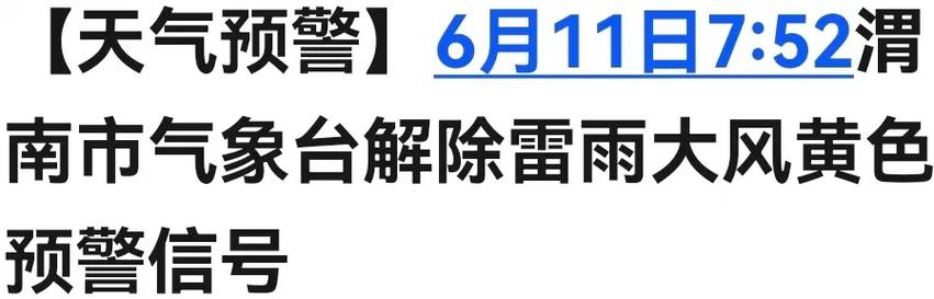 甘肃省陇西县发布雷雨大风黄色预警_1
