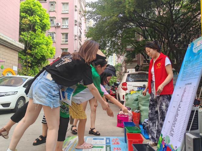 兰州高新区践行新时尚 垃圾分类志愿行