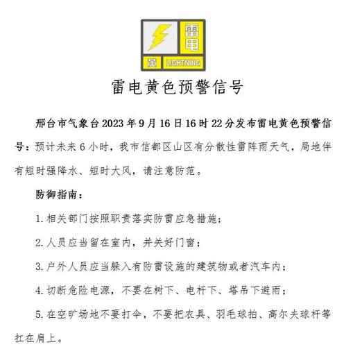 河北省平乡县发布雷电黄色预警_1