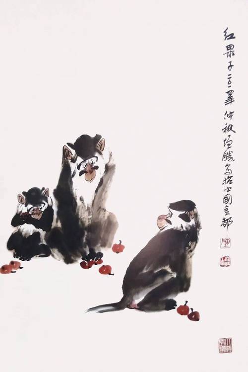让俺老孙看看!画家陇南写生 猴哥“赏画”爱不释手