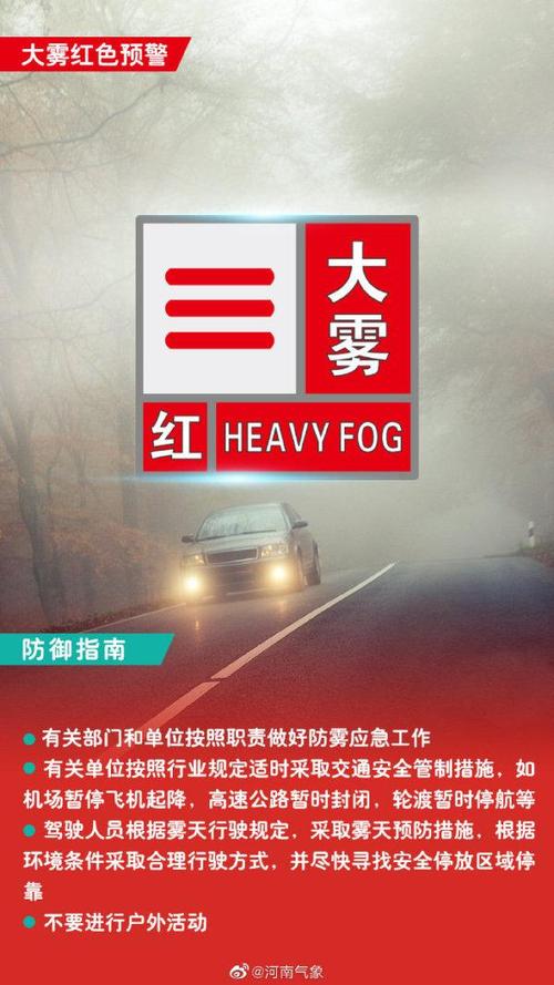 河北省深泽县发布大雾红色预警
